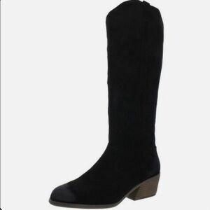NWT Dr. Scholl's Knee High Black Western Boots size 8
